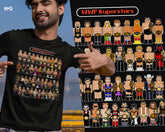 Retro Wrestling Characters Fan T-shirt Wrestlers Group Men Gift Tee
